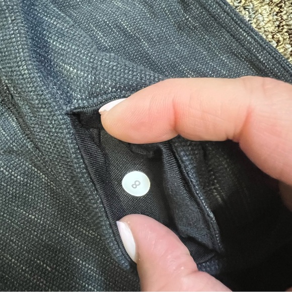 Lululemon Wunder Under Crop II Diamond Jacquard Space Dye Black Slate Size 8 - Picture 4 of 5